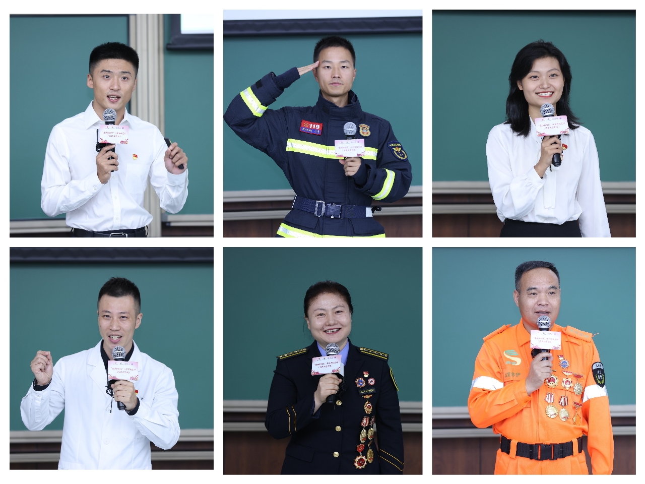 20230921-博士生讲师团“立言计划”第六期(秋季学期)开班仪式暨“建功新时代”联合宣讲活动举行-无-车宗凯、李战坤、王希同、武骁飞、何少花、吴喜军(从左至右、从上至下)作示范宣讲.jpg