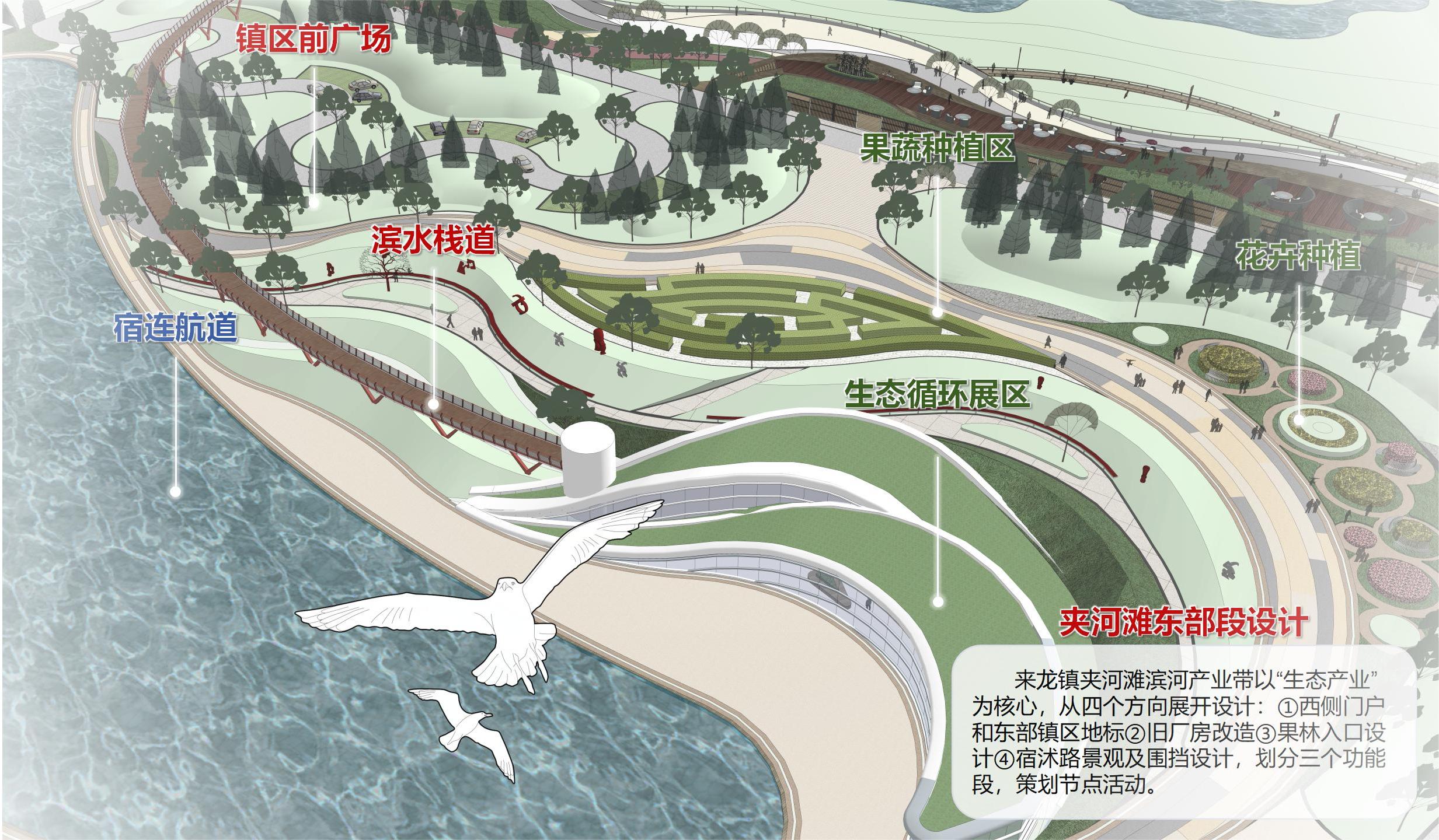 20240301-学思践悟启新程，挺膺担当绘青春——2024 年华体会网页版研究生寒假社会实践总结回顾-“初心服务团”联合建筑学院赴宿豫实践支队-来龙镇夹河滩滨水区景观设计图（部分）.jpg