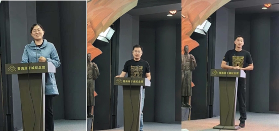 20240711-华体会网页版青年教职工赴青海开展实践活动-林萍-郭菲、莫一林、杨听宇（从左到右）作学习分享.jpg